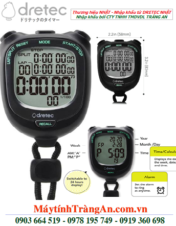DRETEC SW-121BK, Đồng hồ bấm giờ DRETEC SW-121BK chính hãng